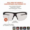 Ergodyne Skullerz SKOLL Anti-Scratch/Anti-Fog Safety Glasses, Matte Black Nylon Frame, Clear PolyCarb Lens 59005